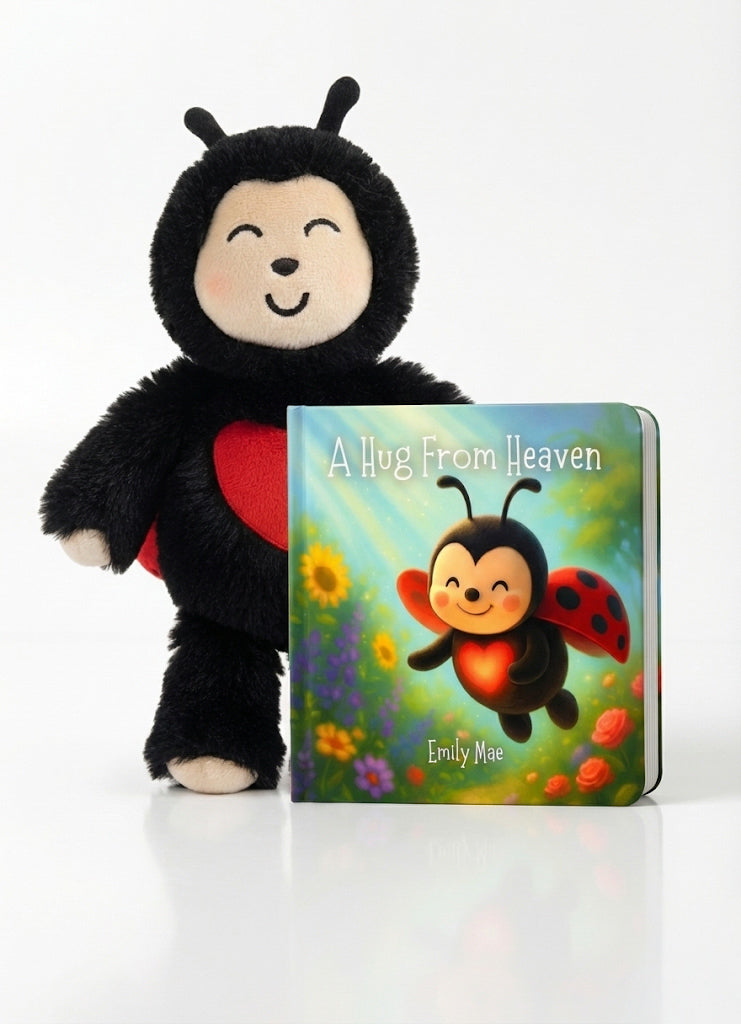 くろわっさん Heve ヘイヴ ／ LADYBUG レディバグ Heavenly Huggables™ Ladybug Plush with Board Book Set · Kingdom