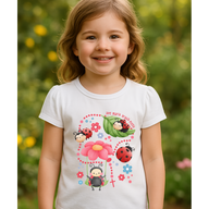 Ave Maria Ladybug Puff Sleeve Tee