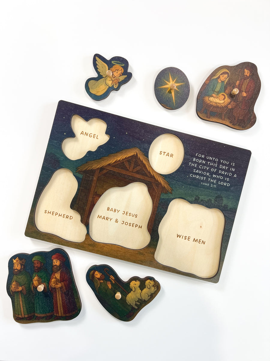 Christmas Nativity Peg Puzzle