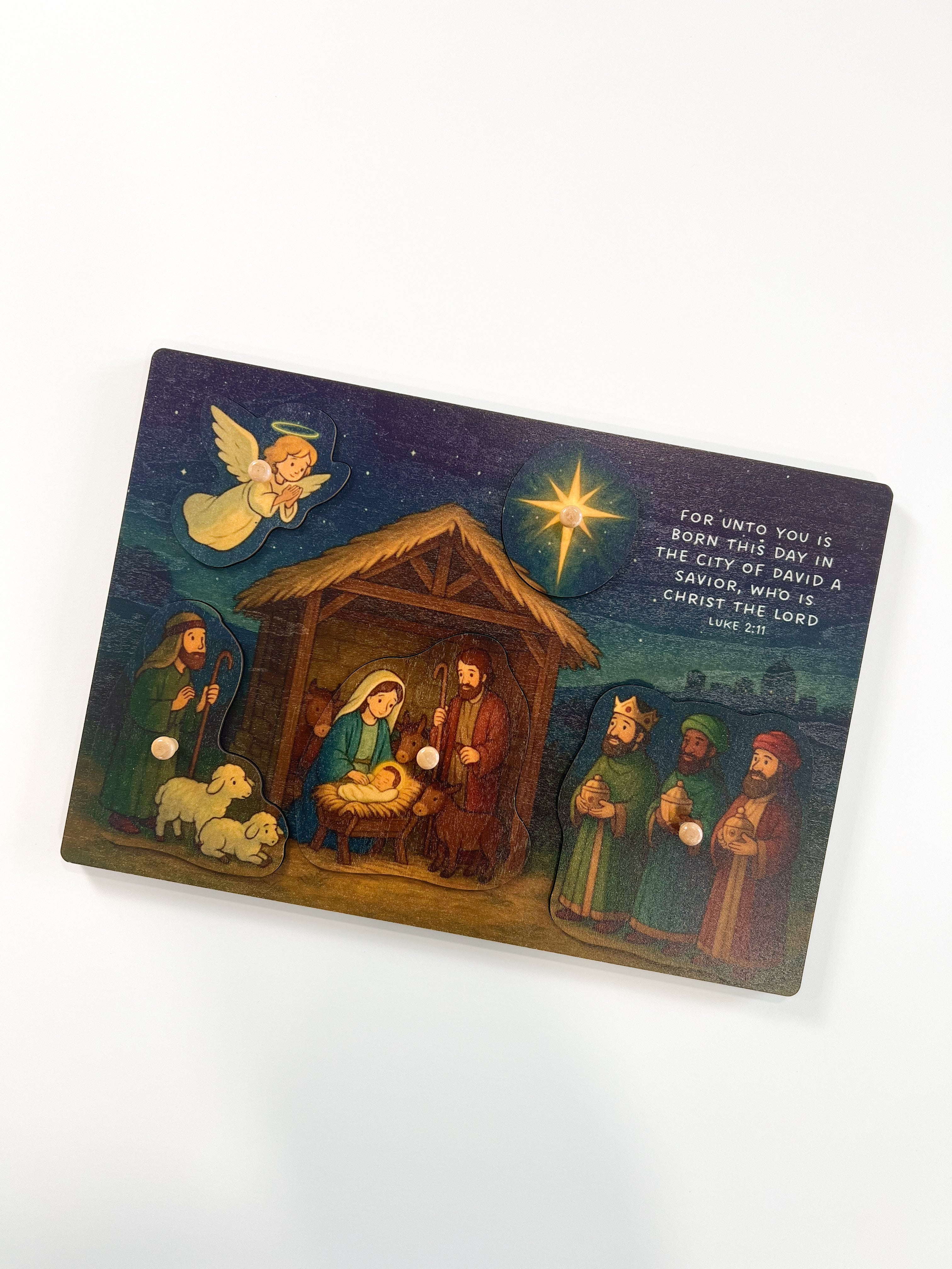 Christmas Nativity Peg Puzzle