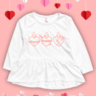 Holy Family Hearts - Peplum Top