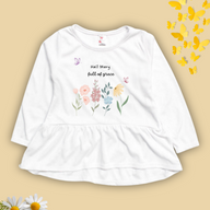 Hail Mary Long Sleeve Peplum Top