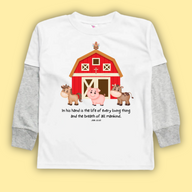 Faithful Farm Friends Long Sleeve Twofer Tee