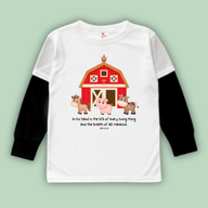 Faithful Farm Friends Long Sleeve Twofer Tee