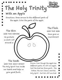 The Holy Trinity Apple Activity Coloring Page