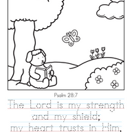 Baabs and her Bible Coloring Page