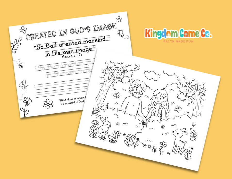 Genesis Chapter 1 Bible Study Coloring