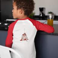Sleigh Like George Christmas Raglan Tee
