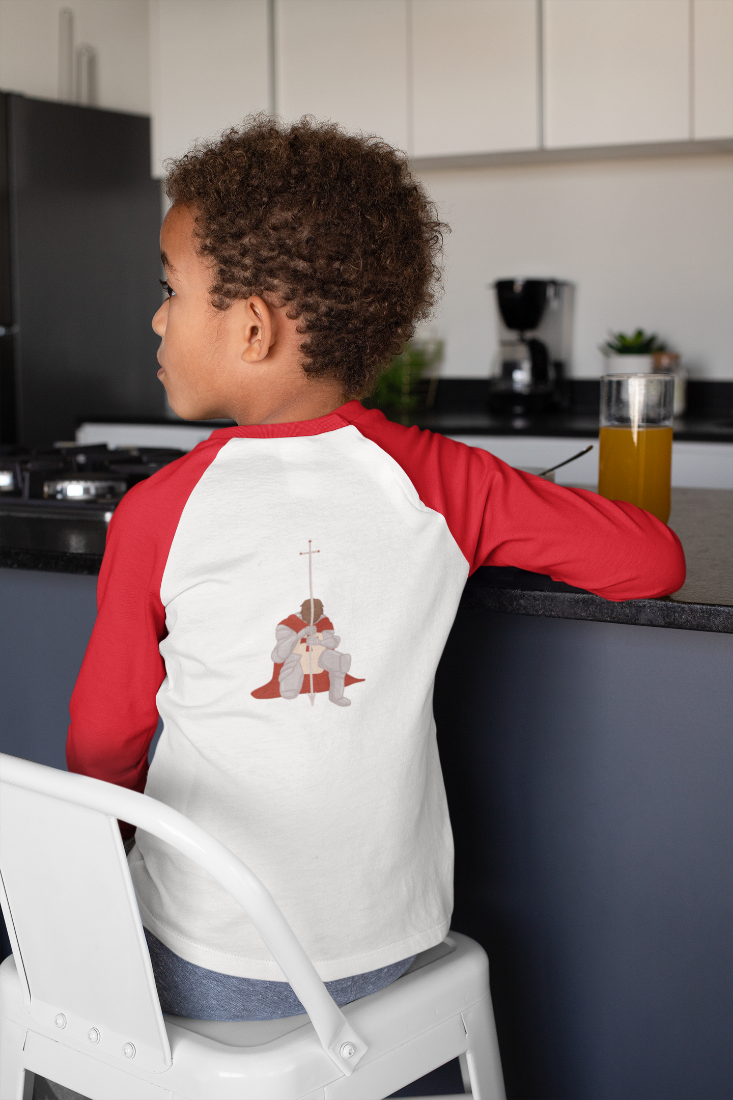 Sleigh Like George Christmas Raglan Tee