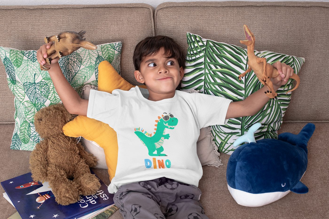 God is Good Dinosaur Short Sleeve Tee