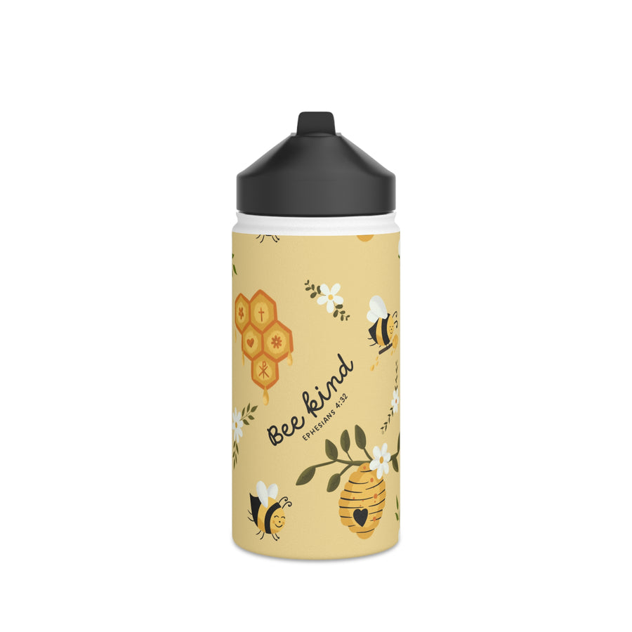 Bee Kind Stainless Steel Water Bottle, Standard Lid