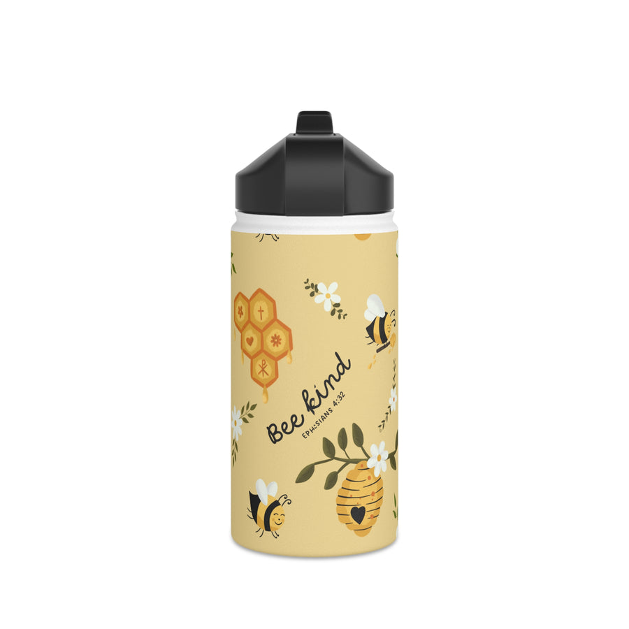 Bee Kind Stainless Steel Water Bottle, Standard Lid