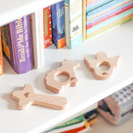Christian Wooden Baby Teethers Set of 3
